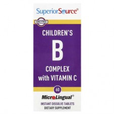 Superior Source, дитячий комплекс вітамінів B та C, 60 швидкорозчинних таблеток MicroLingual